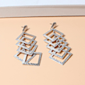 Miniatyrbillede 4 af 5: Øreringe Diamond Stud Fashion smykker B2267 silvery color