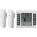 Miniatyrbild 1 av 5: Kyl Frys Termometer Digitalt Larm Ljudlarm Med Trådlös Sensor Min/Max Display