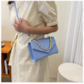 Miniatyrbild 4 av 5: Klassisk sommar Dammode En axelväska Handväska Messenger Chain Bag Vit)