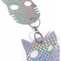 Miniatyrbild 2 av 5: Duva Katt Huvudform Reflekterande Light Up Fågelskrämmare Reflekterande fågelavstötande medel med fågelavvisande klocka för grönsaksträdgård Farm Garden 41,5 cm 2