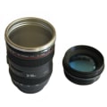 Miniatyrbillede 3 af 4: Creative Camera Lens Cup Vandkrus Sort rustfrit stål kaffekrus (sort 400 ml)