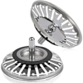 Miniatyrbillede 1 af 5: 2 stk Vask si/vaskprop Vaskprop hul Køkken/badeværelse si Diameter 84mm med kugleende, rustfrit stål