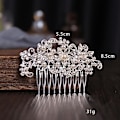 Miniatyrbild 1 av 3: Pearl Flower Hårklämmor Legering Hårstyling Sidokam Brudhårbit Hårtillbehör för kvinnor