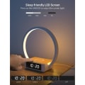 Miniatyrbillede 4 af 5: LED sengelampe, bordlampe natlampe 3 lysstyrkeniveauer og trådløs oplader urlampe Wake-up lampe og berøringsfølsomhed