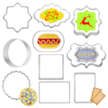 Miniatyrbild 2 av 5: Blomsterram Set Cookie Cutters Set med 10 delar rostfritt stål Omelett Form Set,