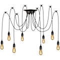 Miniatyrbillede 1 af 5: (ekskl. pærer 8 hoveder linje 2 meter) lille edderkop lysekrone multi-head lampe stue skrivebordslampe, til stue,