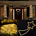 Miniatyrbild 3 av 3: 100 utomhus LED Solar String Lights > 10m med timer och 8 lägen > 100 st Varmvita LED > Pluggbar utomhusfjärrkontroll Co