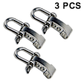 Miniatyrbild 1 av 4: Piao 3 stycken U-format spänne utomhusparaplyrep Armband Tillbehör Justeringsspänne U-format stålspänne BK Suit