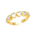 Pikkukuva 4 / 5: Sormus Vintage Zircon Heart Stud Muotikorut Ac10237 Blue
