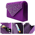 Miniatyrbillede 4 af 5: Kvinder Aften Håndtasker Brude Bryllup Taske Håndtaske A916-147 Purple 2