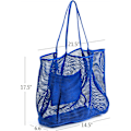 Miniatyrbillede 5 af 5: Mesh Beach Tote Dame Skulder Håndtaske A916-624 Blue