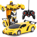 Miniatyrbild 1 av 5: Fjärrstyrd bil för barn 3-12 år gammal, transformerande robotbil RC-bil 2,4 GHz 360° rotationstransformator Leksaksrobotbil