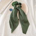 Pikkukuva 1 / 4: Muoti kukkapainoinen Scrunchie Printed hiusnauha Naisten Hiushuivi Rusetit Kumiköydet Emerald green