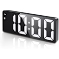 Miniatyrbild 1 av 5: Digital väckarklocka, [uppgraderad version] LED-klocka i sovrummet med temperaturdisplay, justerbar ljusstyrka, röststyrning