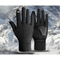 Pikkukuva 3 / 5: Handschuhe Herren Winter Plus Samt Warm Reiten Motorrad Winddicht und Kalt Touchscreen Ski Baumwolle Handschuhe (Schwarz L)