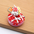 Miniatyrbillede 2 af 3: Diamond pearl donut nøglering sød pige simulation brød kage studerende par taske vedhæng (3 rød syltetøj + 2 kaffe marmelade),