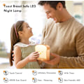 Miniatyrbillede 3 af 5: Toast Night Light, Cute Toast Light, Dæmpbar LED Nat Light, Touch Sensor Light til soveværelset, Mobiltelefonholder, Soveværelse Skrivebordsindretning