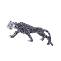 Miniatyrbild 1 av 5: Glittrande Rhinestone Leopard Broscher För Kvinnor Män Lyxkläder Tillbehör Fest Brosch Silver