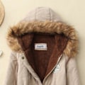 Pikkukuva 2 / 4: Naisten pitkähihainen lampaanvillatakki (Khaki XL)