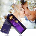 Pikkukuva 1 / 4: 24k Folio Golden Rose -kukkakimppu tyttöystävälle ystävänpäivälahja Gold