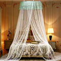 Miniatyrbillede 1 af 5: Myggenet, Princess Dobbelttand Rund Baldakin (0,7*2,6*8,5m, hvid)