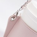 Miniatyrbillede 3 af 5: Kæde bærbar kaffekopholder, PU-læder drikkevarepose, varmeisolering og bærbar hængende type varmeisoleret kopholder (grøn),