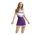 Miniatyrbild 1 av 3: Kostymer, kvinnor, cheerleading kostymer (lila M)