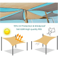 Miniatyrbillede 5 af 5: Triangle Shade Sejl 3,6x3,6x3,6m Farve Sand, Vandtæt lærred 95% Uv-strålebeskyttelse, til udendørs, have og gårdhave, swimmingpool