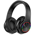 Miniatyrbillede 1 af 4: Sammenfoldeligt headsetkort til trådløs subwoofer belyst Bluetooth headset (sort)