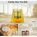 Miniatyrbillede 4 af 5: Pak stor te-infuser-infuser Løse blade krydderi-te-te-infuser til køkken, 18/8 304 rustfrit stål, gevindlåg, kæde H