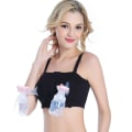 Miniatyrbillede 1 af 4: Håndfri amme-BH Sort brystpumpe Plus Size amme-BH Gravid ammeundertøj,