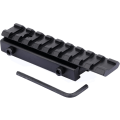 Miniatyrbild 1 av 5: Scope Mount Ring 11mm till 20mm Dovetail Picatinny Weaver Adapter Rail Extension Scope Mount Base Rail Extension Adapter