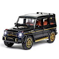 Pikkukuva 2 / 5: 1:24 Leluautomalli Metallivanteet Simulaatio G65 Seosauto Diecast Leluajoneuvon äänivalo Vedettävä takaisin Autolelut lapsille Lahja