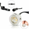 Pikkukuva 4 / 5: Upotetut kohdevalot ulkokäyttöön, 0,6 W DC12V, lämmin valkoinen valo, vedenpitävä IP67 16 kappaleen set