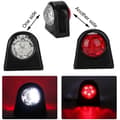 8 LED Rød Hvit Rund Kantlys 10-30V