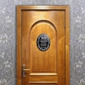 Miniatyrbillede 3 af 4: 2 X No Soliciting Fundraising Sign Home Business Dørplade Træ Craft Ornament