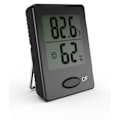 Miniatyrbillede 4 af 5: Indetemperatur og hygrometer, sort kabinet