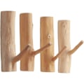 Miniatyrbillede 4 af 5: Trægren vægkroge, vægmonterede træknage, rustikke dekorative selvklæbende kroge, nøgleholder, håndklædeholder, pakke med 4 (bredde 2,5 cm-3 cm)