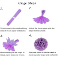 Pikkukuva 5 / 5: Paperituulettimen set, Purple Stripes 6 kpl