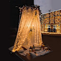 Miniatyrbillede 5 af 5: LED stjernegardinlys vandfaldslys, Halloween julebryllup, vinduesbelysning,