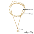 Miniatyrbild 1 av 5: Halsband Multi-layer Metallic Element Modesmycken B1711 N2003-22