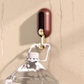 Miniatyrbild 5 av 5: Självhäftande krokar Väggkrokar Nyckelkrokar för väggdekorativa nyckelhållare Självhäftande väggkrokar Walnut