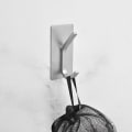 Miniatyrbillede 5 af 5: 2 stk Selvklæbende håndklædekroge Vægkroge Kroge Rektangulære kroge Selvklæbende kroge Tøjkroge Kåbekroge Ingen boring fo