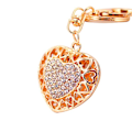 Miniatyrbillede 1 af 2: Romantisk Fancy Heart Design Rhinestone nøglering til kreativ gave håndtasker Holder