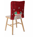 Miniatyrbild 5 av 5: Pack Julstolsöverdrag, Buffalo Plädstolsryggöverdrag, Present Säckmönster Stolskydd Slipcovers för jul