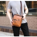 Miniatyrbild 5 av 5: Casual Tote Dragkedja för män Brown