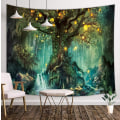 Miniatyrbild 1 av 4: Gobeläng, Forest Starry Moon, 150x200cm