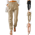Miniatyrbillede 5 af 5: Kvinders flæsede stretch-haremsbukser Khaki 2XL