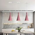 Miniatyrbillede 2 af 4: Creative Modern Pendel Lysekrone E27 Dekorativ Pendel Lampe Stue Soveværelse (Pink) - Pink
