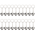 Miniatyrbillede 1 af 2: 20 stk Mini fodbold vedhæng nøgleringe Creative sort hvid fodbold nøgleringe håndtaske hængende ornamenter (2,5 cm)